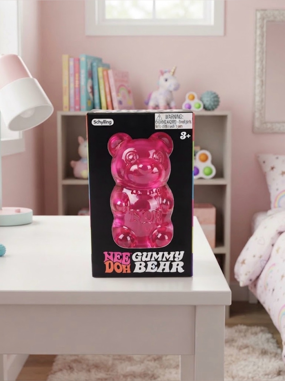 NeeDoh Gummy Bear Pink Squishy Fidget Toy NWT